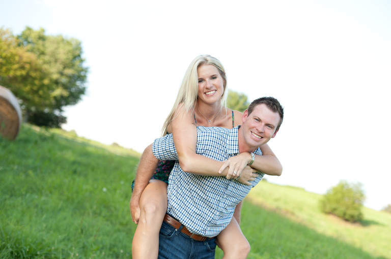 pretty farm engagement photo of couple in Ruckersville photo
