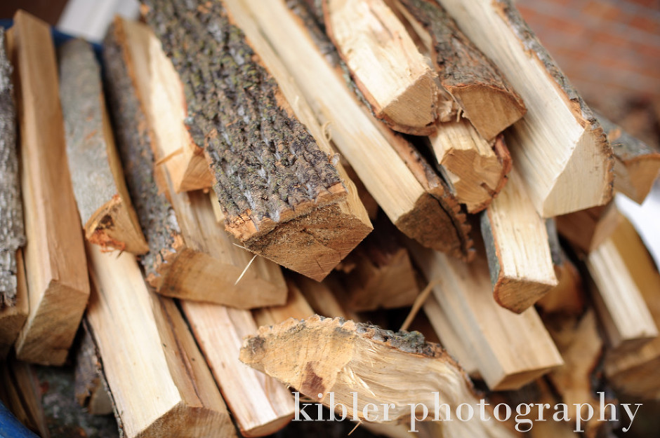 wood pile up close