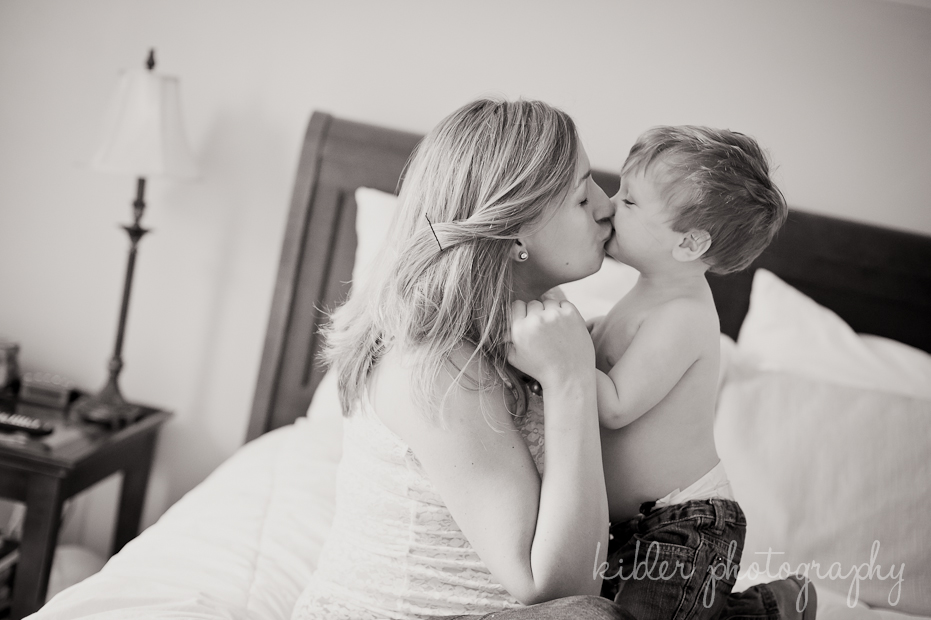 lifestyle photo of mother and son