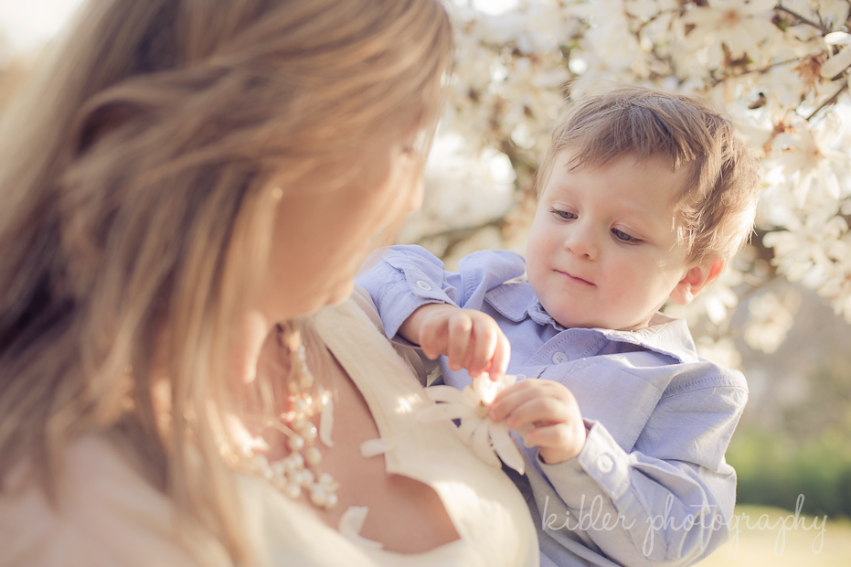cute little boy with his mother photo