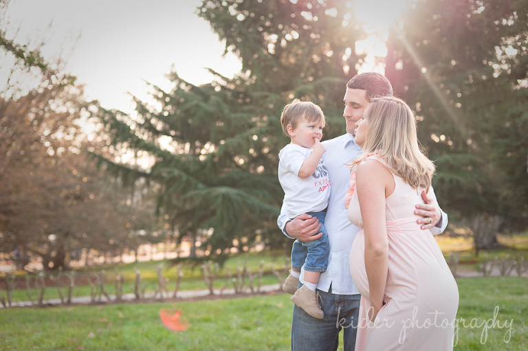 family portrait in beautiful golden light photo 