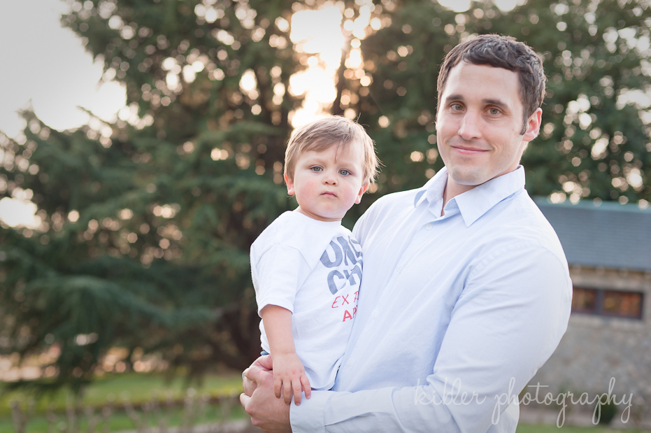 father and son outside photo