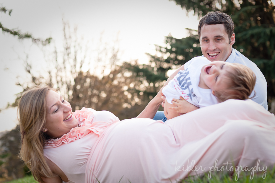 outside fun with growing family photo