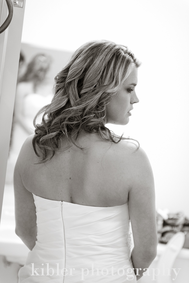 Kristen and Will bride taking a moment photo