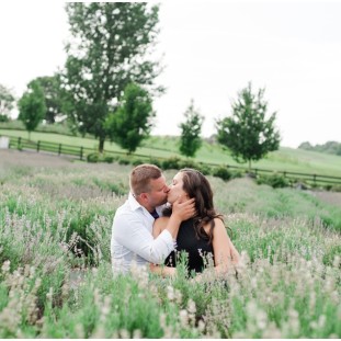 lavender field engagement photo- Harrisonburg VA wedding photographer