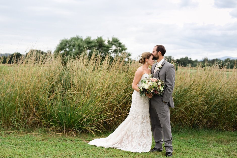 couple portrait at Restoration Hall wedding, Crozet