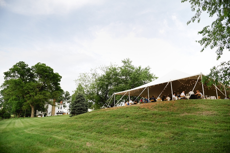 Reception tent Guildford Farm wedding