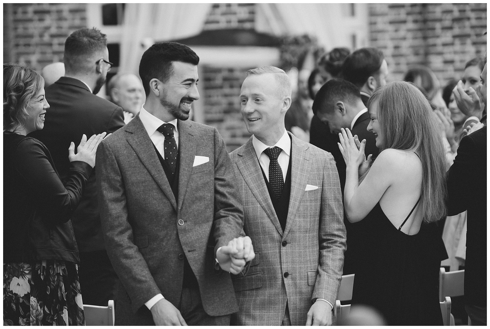 after ceremony happiness of just married couple - Charleston SC Wedding