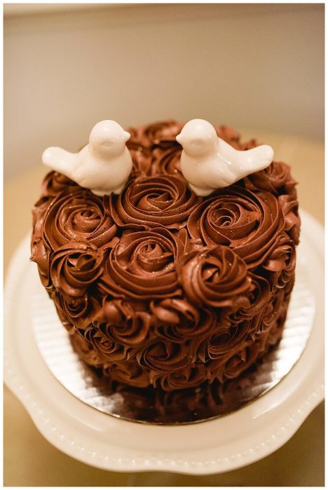 lovebird cake detail shot 