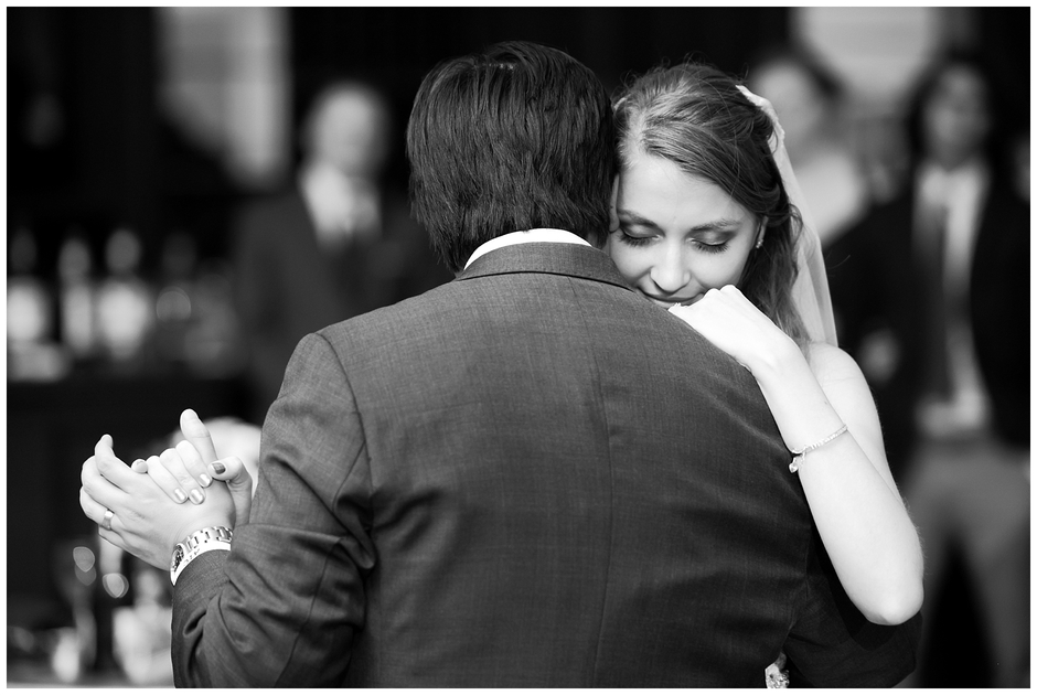 first dance black and white portrait