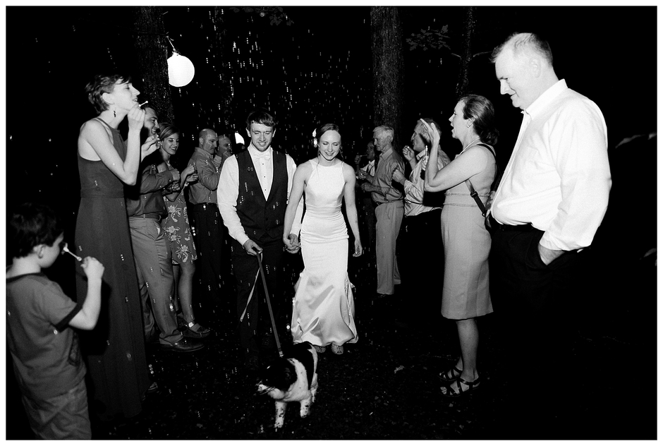 Reception exit at Montfair Resort Farm Wedding