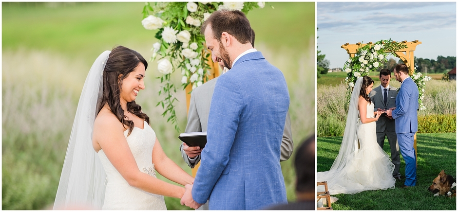 Early Mountain wedding ceremony 