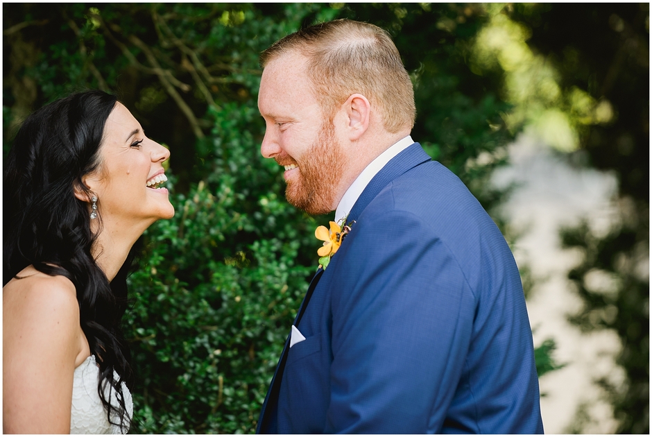 first look during wedding at poplar springs manor inn