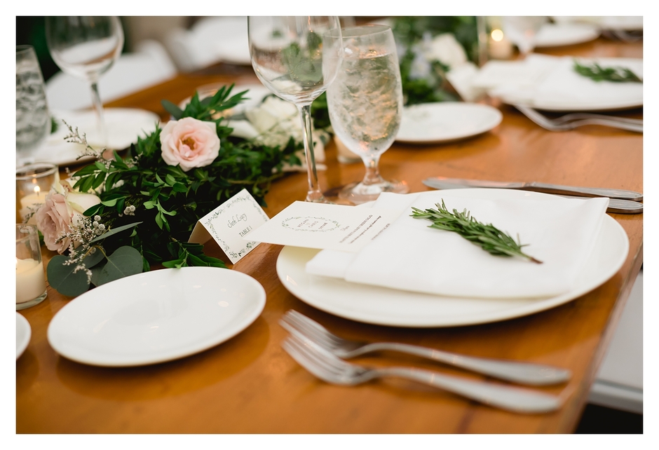 reception at clifton inn wedding