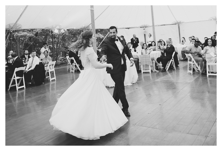 first dance black and white photo in charlottesville