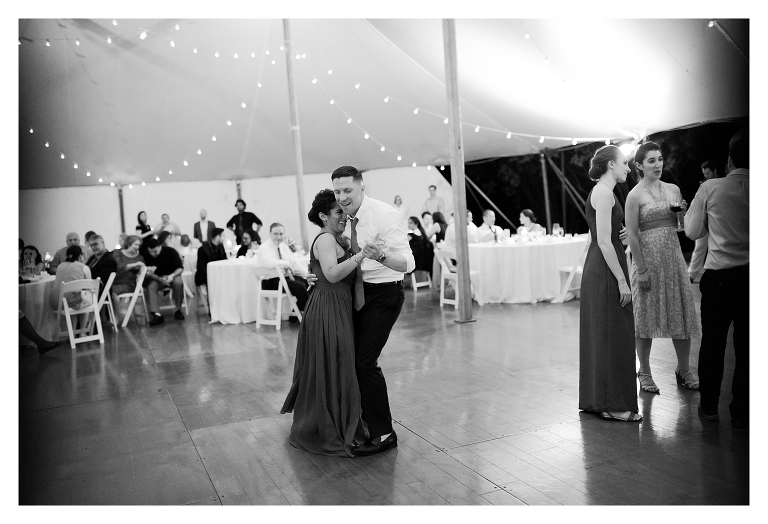 clifton inn wedding reception dancing under the tent